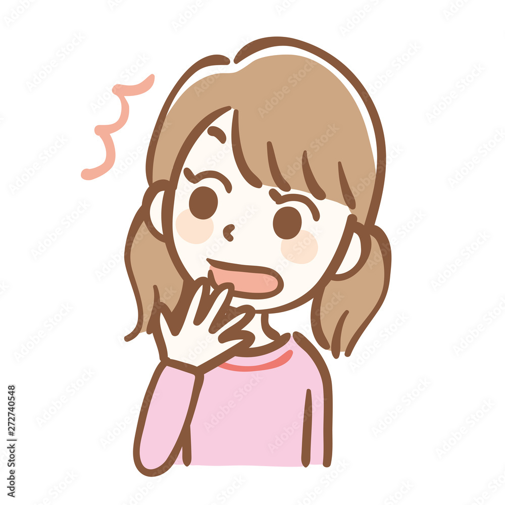 驚いている女の子のイラスト Stock Vector Adobe Stock