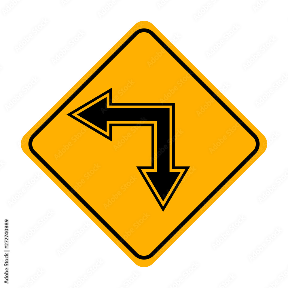 arrow road sign in yellow signage arrow road sign in yellow signage
