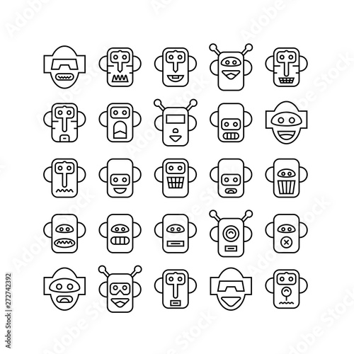 robot head avatar icons