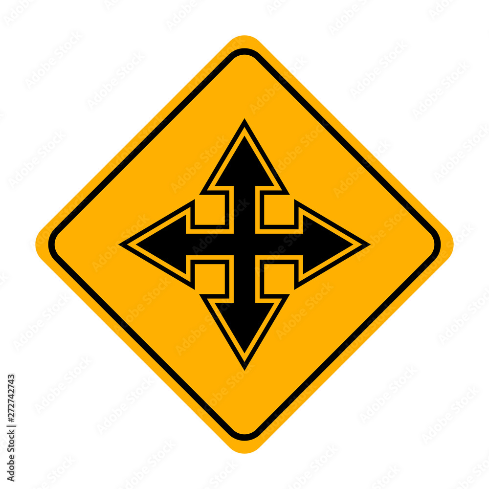 arrow road sign in yellow signage arrow road sign in yellow signage
