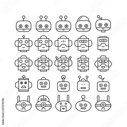 robot head avatar icons