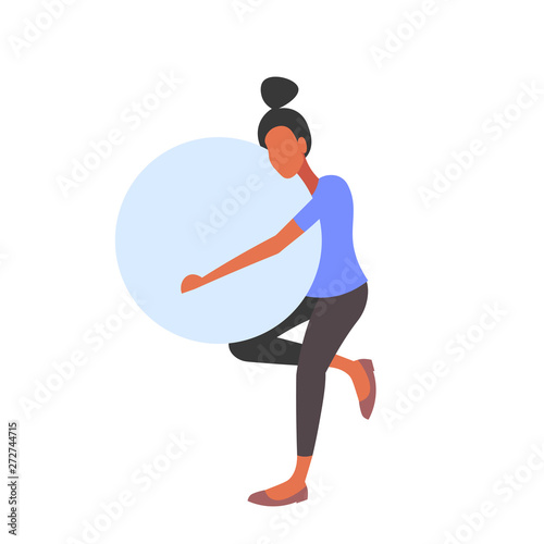 pregnant woman holding gymnastic ball girl doing exercises with fitball working out fitness pregnancy healthy lifestyle concept full length flat
