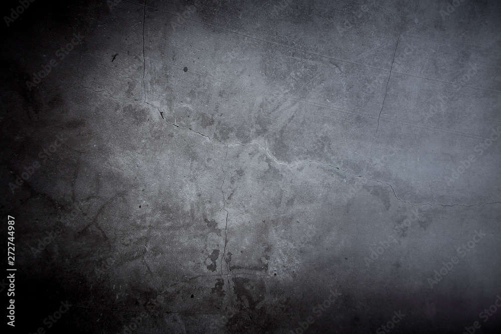 Fototapeta premium Dark concrete texture wall background
