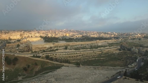 Flying from Temple Mount over Kidron and cemetery of Mt. Olives. DJI-0679-02