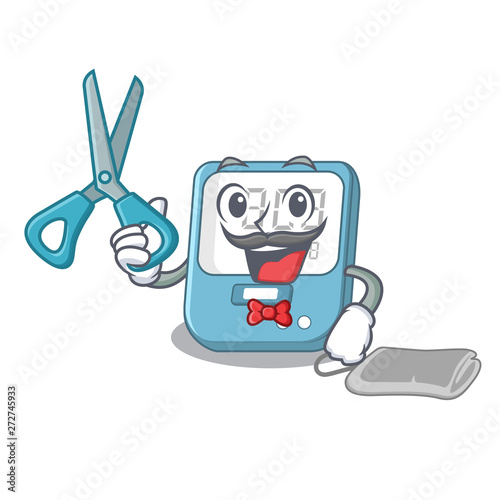 Barber blood pressure isolated with the character