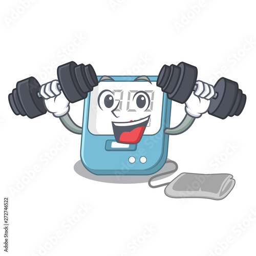 Fitness blood pressure isolated with the character