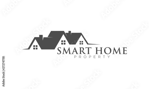Smart home icon logo