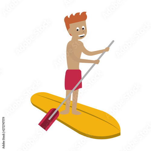 Water extreme sport cartoon isolated