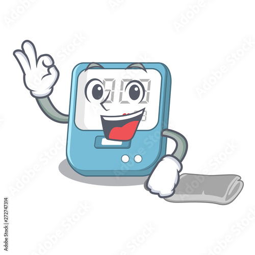Okay blood pressure in the mascot shape