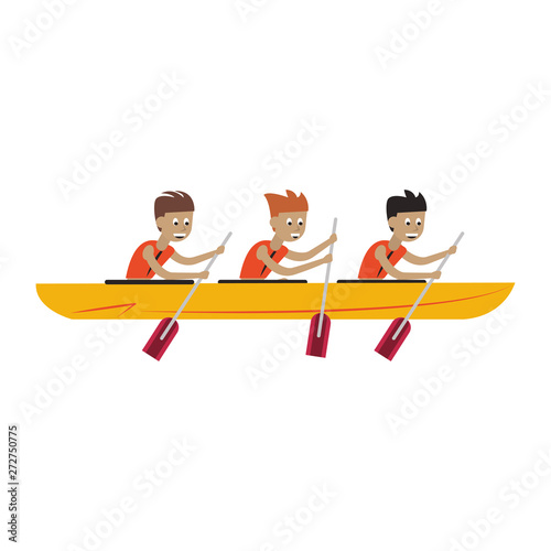 Water extreme sport cartoon isolated