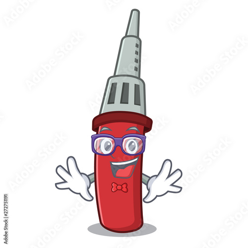 Geek soldering iron isolated with the mascot
