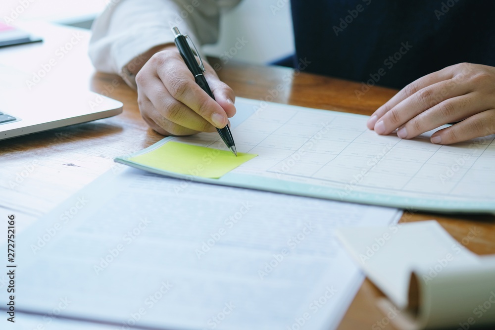 Business documents advertising design planning on office table . Business documents advertising design planning on office table .