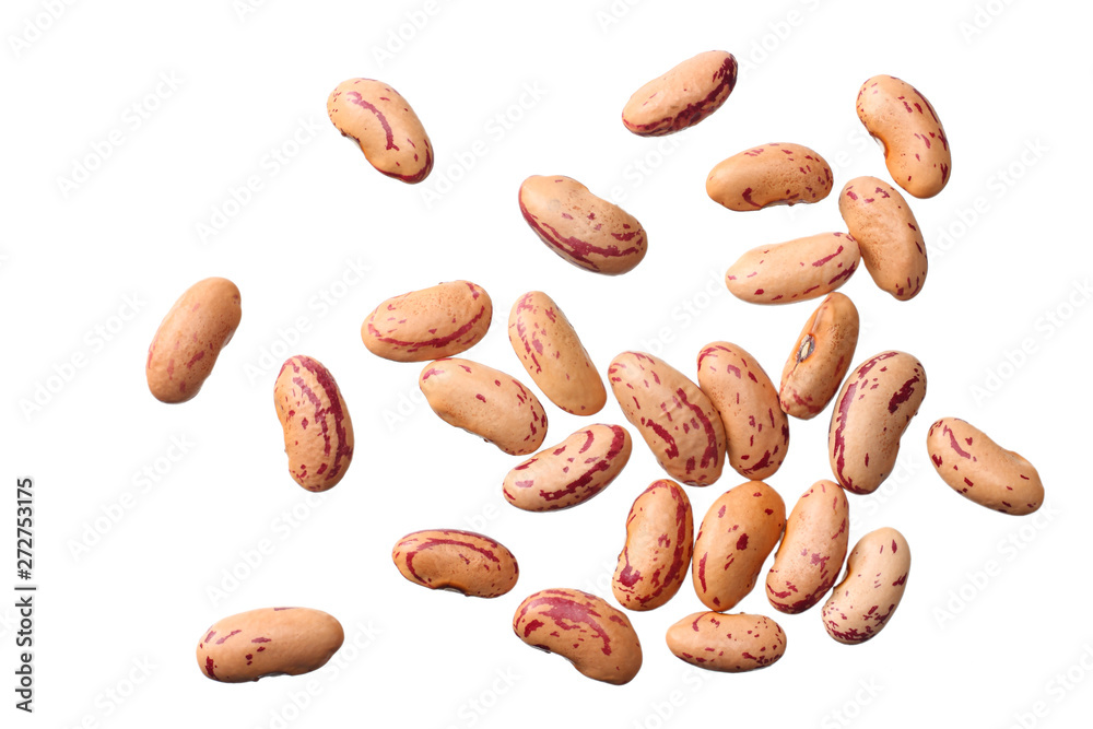 Obraz premium red kidney beans isolated on white background. top view