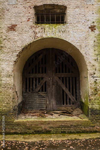 Detail of the inside of the walls of Armor fort of the fortress of Edegem, Antwerp Build between 1908 and 1914 as part of the forts belt around the city of Antwerp