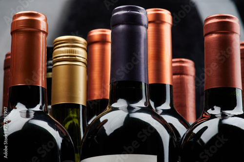 Different wine bottles