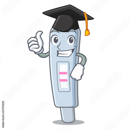 Graduation test pack isolated in the cartoon