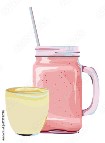 fruit tropical smoothie drink cartoon