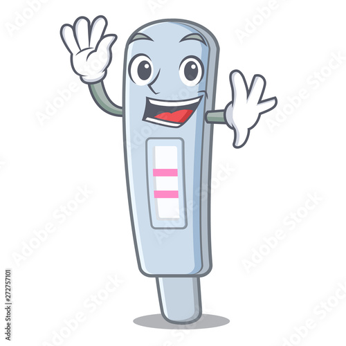Waving test pack isolated in the cartoon