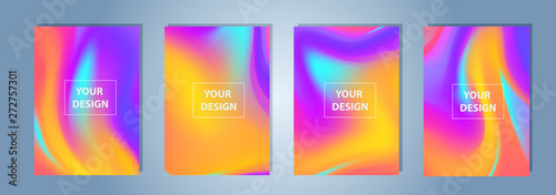 Set of a4 Vector EPS 10 illustration Gradient Background Texture. Template for design, banner, flyer, business card, poster, wallpaper, brochure, smartphone screen, mobile app.
