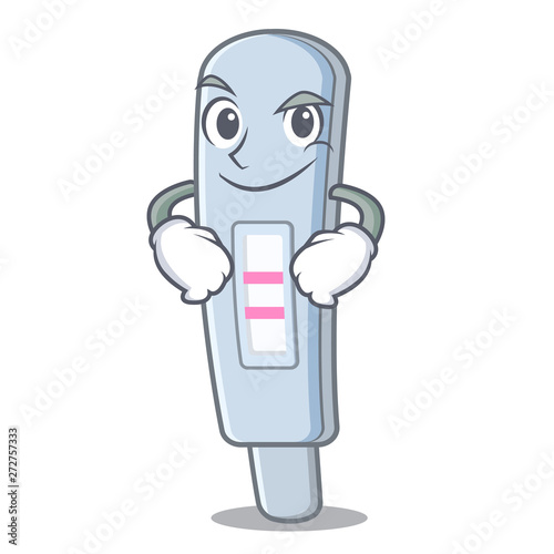 Smirking test pack isolated in the cartoon