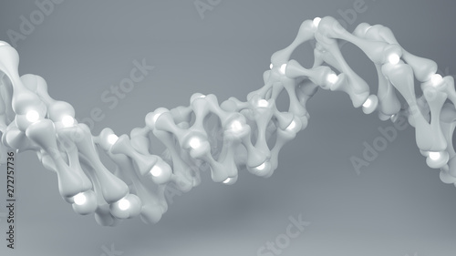White futuristic lattice 3D...