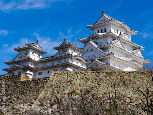himeji castle is in japan a clear blue sky