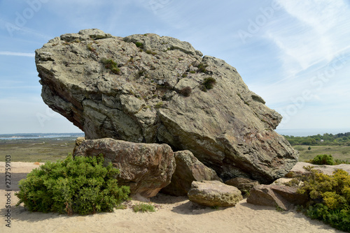 Agglestone Rock, erratic boulder on Godlingston Heath near Swanage on Dorset coast