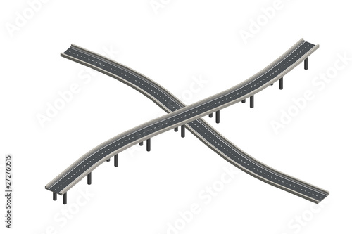 Road intersection. 3d Vecto...