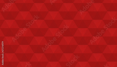 Red geometric texture. Hexagonal elements. High quality seamless 3d illustration. Empty background.
