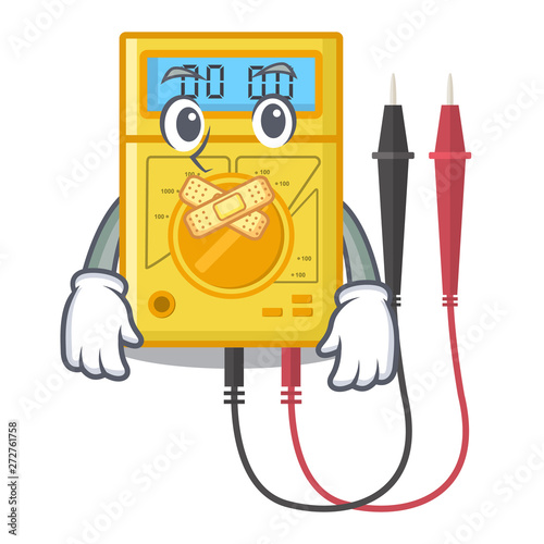Silent digital multimeter sticks to the cartoon wall