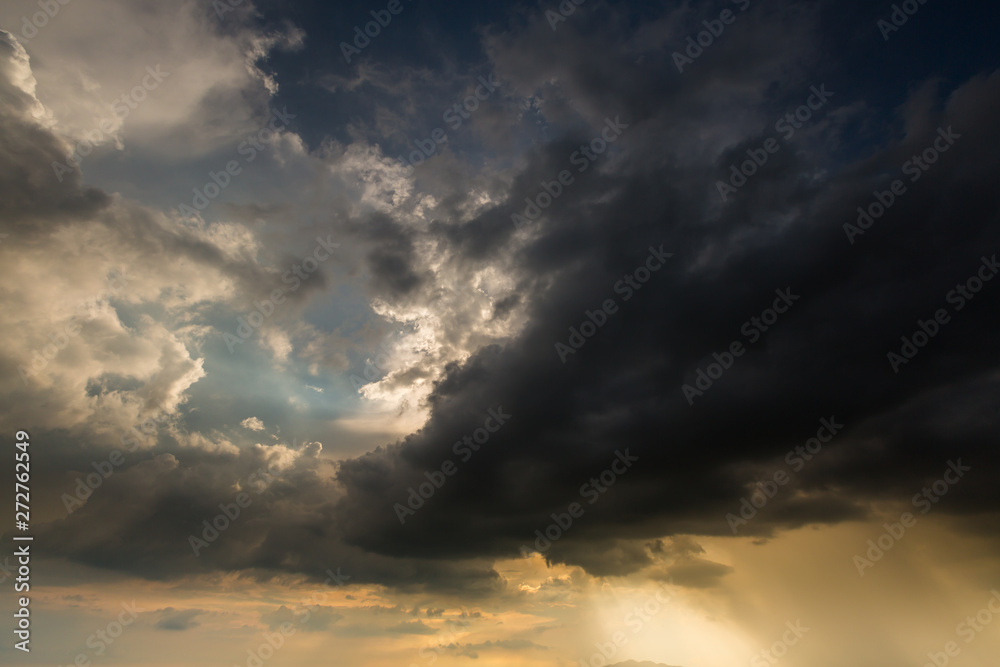 Storm clouds with the rain  nature background