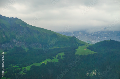 Alpine peaks landskape background. Jungfrau  Bernese highland. Alps  tourism  journey  hiking concept.