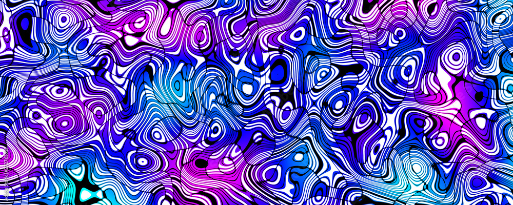 Wavy blue psychedelic lines background Wavy blue psychedelic lines background