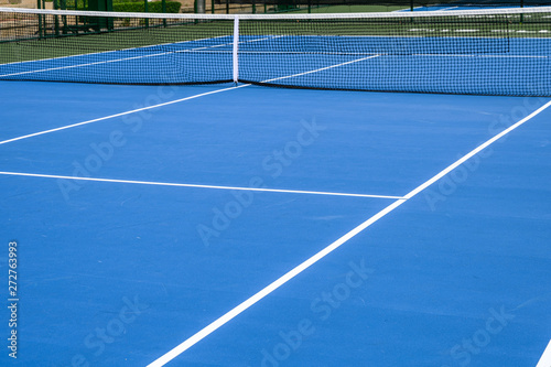 Whole blue tennis court, synthetic rubber lawn © Mumemories