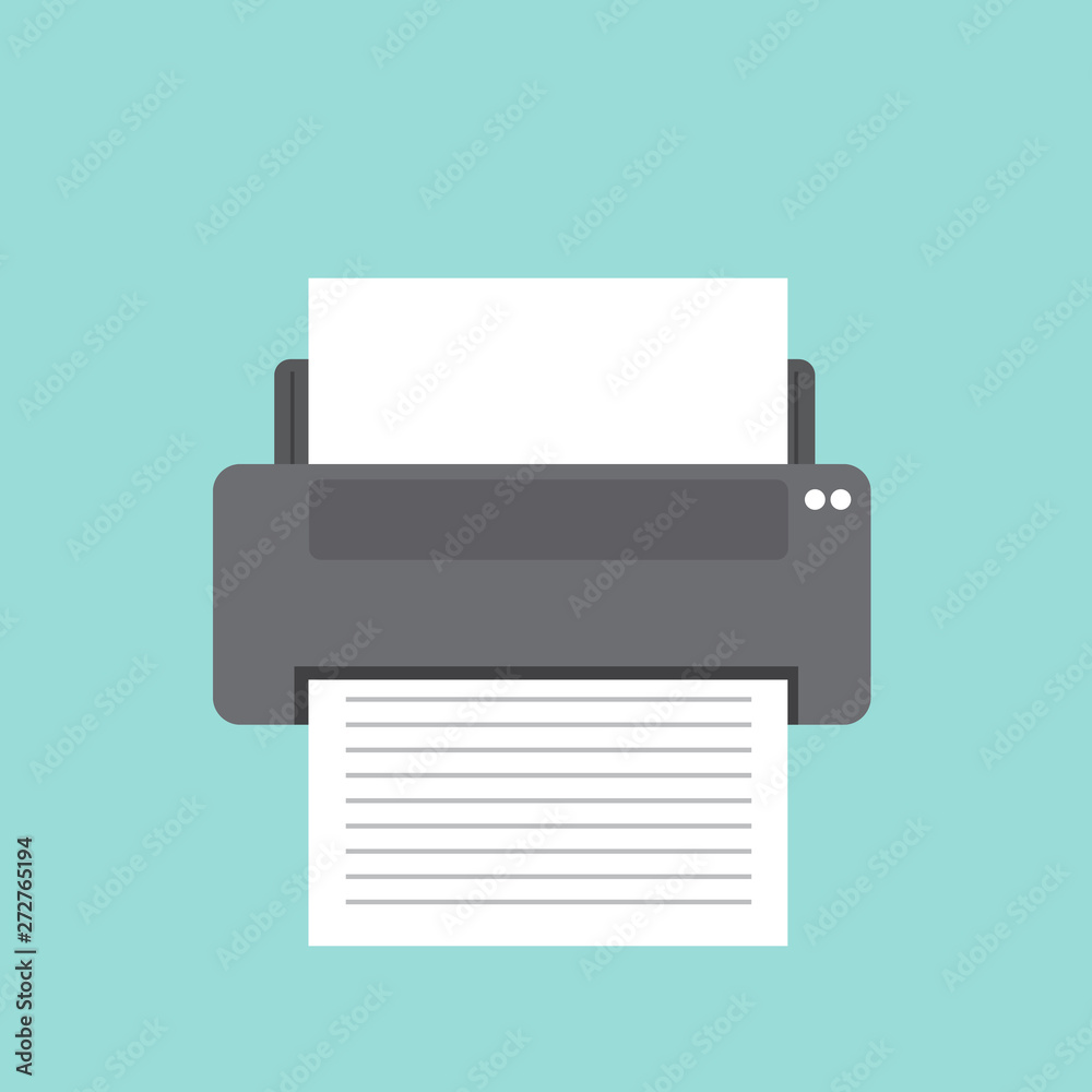 Printer object designfor office work Printer object designfor office work