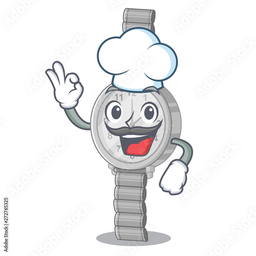 Chef wristwatch in the a character shape