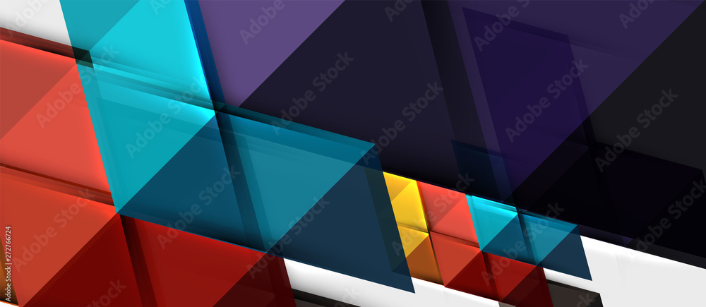 Triangle geometrical modern business presentation design template