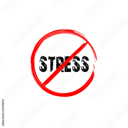 Conceptual vector illustration. Social problems of humanity. Stop STRESS.