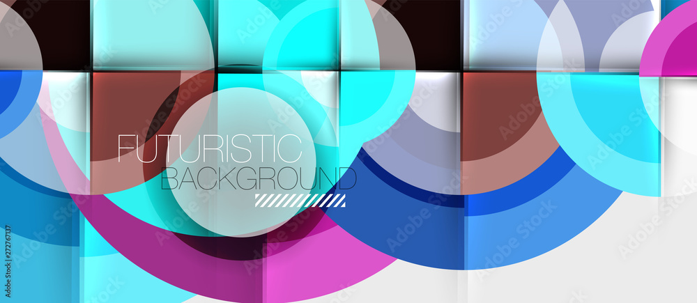 Geometric design abstract background - circles