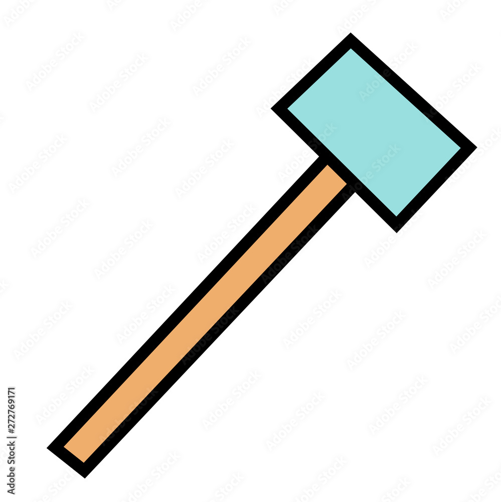 Carpenter hammer in flat style. Typical simplistic hammer tool. Carpenter hammer in flat style. Typical simplistic hammer tool.