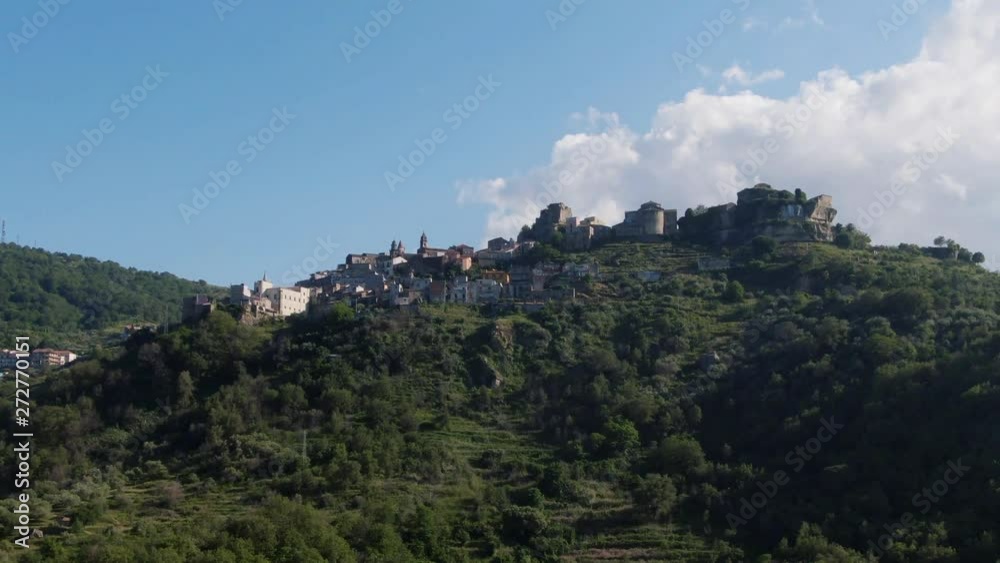 Aerial pull out view from the hillltop town of Castiglione di Sicilia Aerial pull out view from the hillltop town of Castiglione di Sicilia