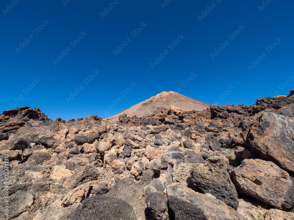 Volcanic landscape in Los Roques, and El Teide