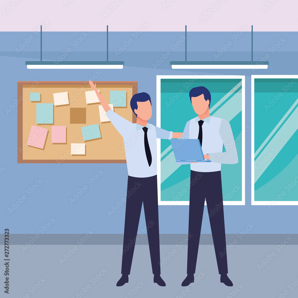 Businessmen partners with documents Businessmen partners with documents