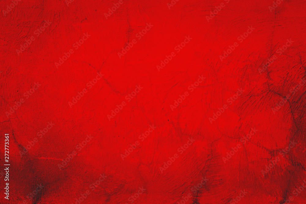 Obraz premium Modern ruddy paint limestone texture in red light seam home wall paper concept for flat Christmas background, Back burning concrete table top floor, wall paper granite pattern, ruby grunge surface 