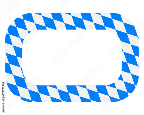Bayerische Fahne als Rahmen