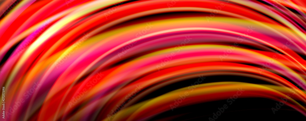 Fluid color rainbow style wave abstract background, techno modern design on black Fluid color rainbow style wave abstract background, techno modern design on black