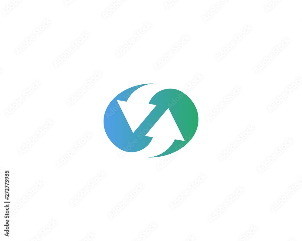 Arrow logo or recycle icon template vector design Arrow logo or recycle icon template vector design