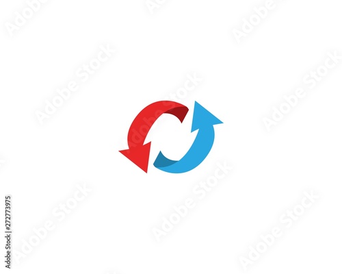 Arrow logo or recycle icon template vector design