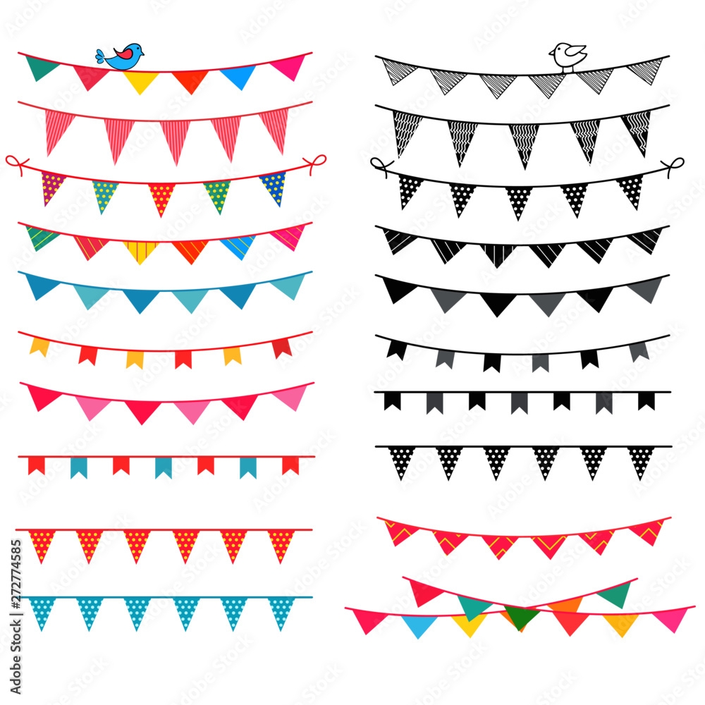 Obraz premium Set of colorful bunting