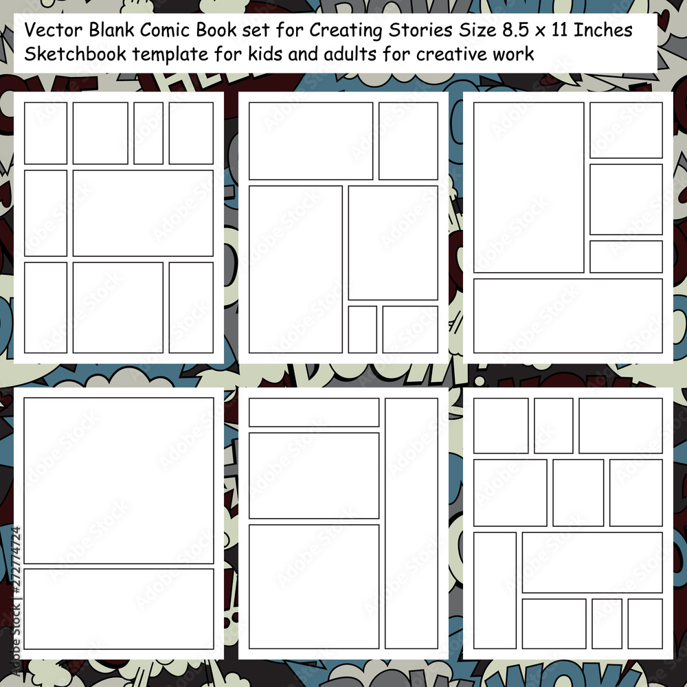 Naklejka premium Blank Comic Book